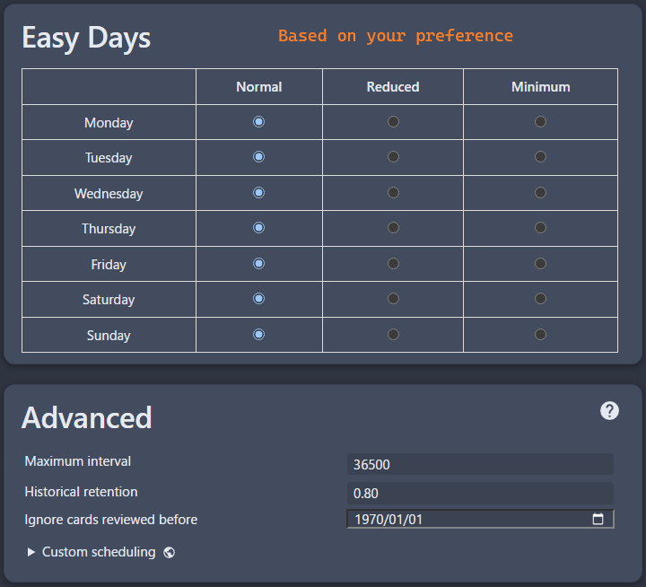 Anki Settings 4