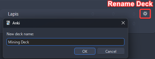 Deck rename