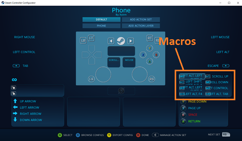 Steam Controller Settings